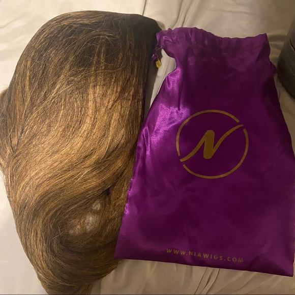 Nia Wigs Human Jade Ash Brown Human Hair Headband Wig 24” - Picture 13 of 16